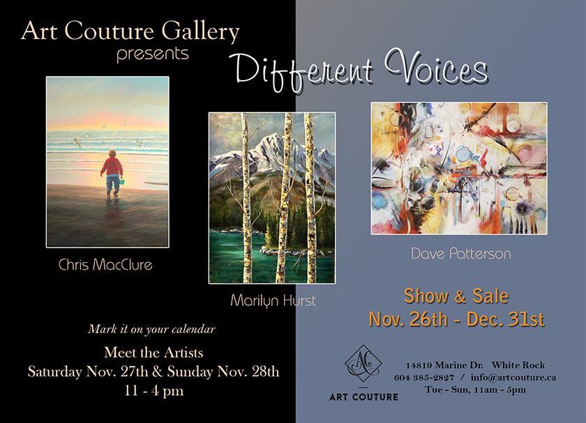 Different Voices Exhibit at Art Couture Gallery, White Rock BC